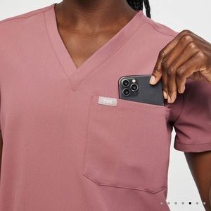 XXS Catarina Figs Scrub Top Mauve